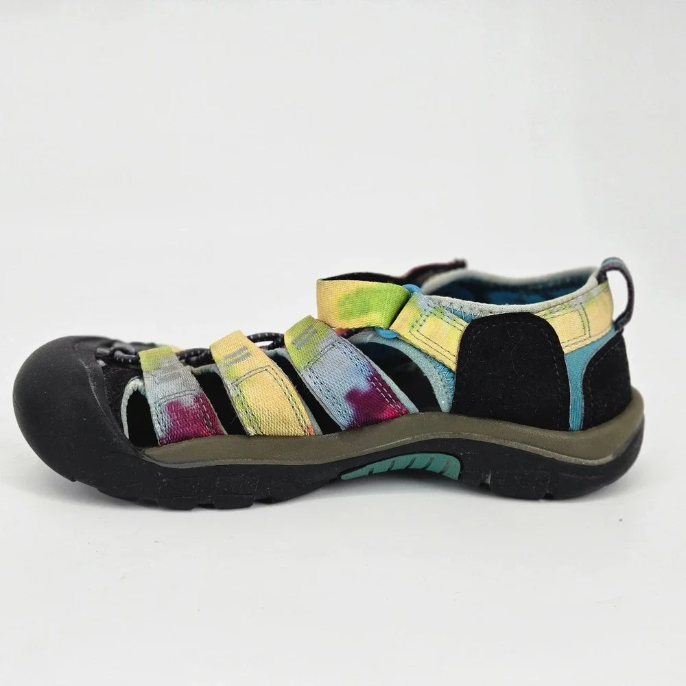 KEEN Newport H2 Tie Dye Rainbow Gorpcore Hiking Sandals Size Youth 3 EU 35 GUC